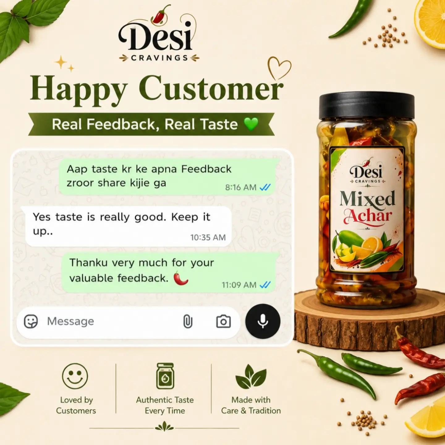 Customer WhatsApp review 6
