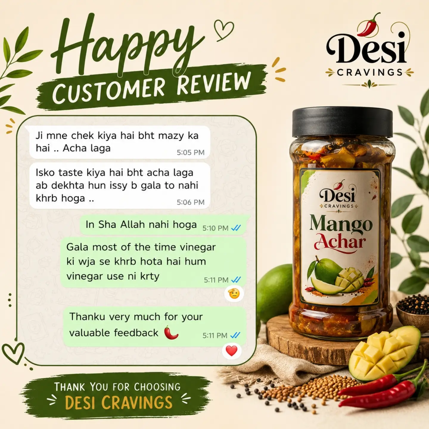Customer WhatsApp review 7