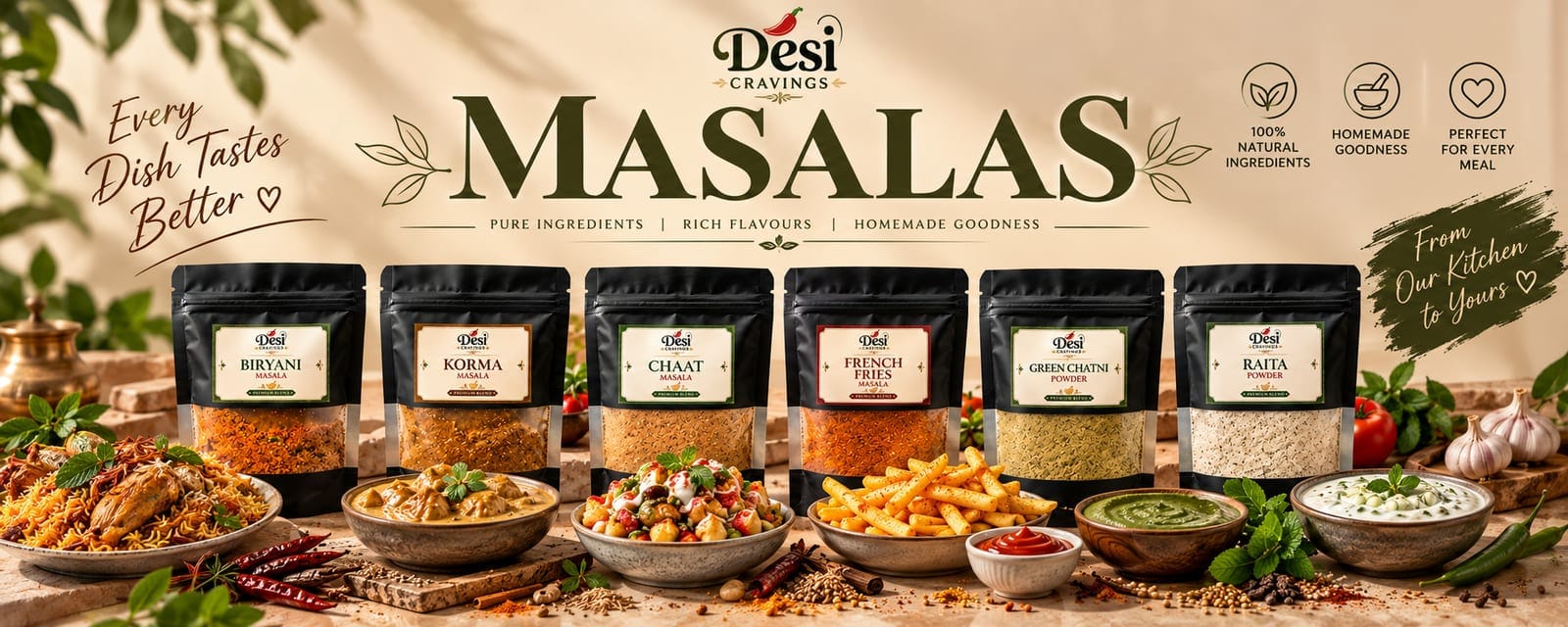 Desi Cravings homemade masala collection