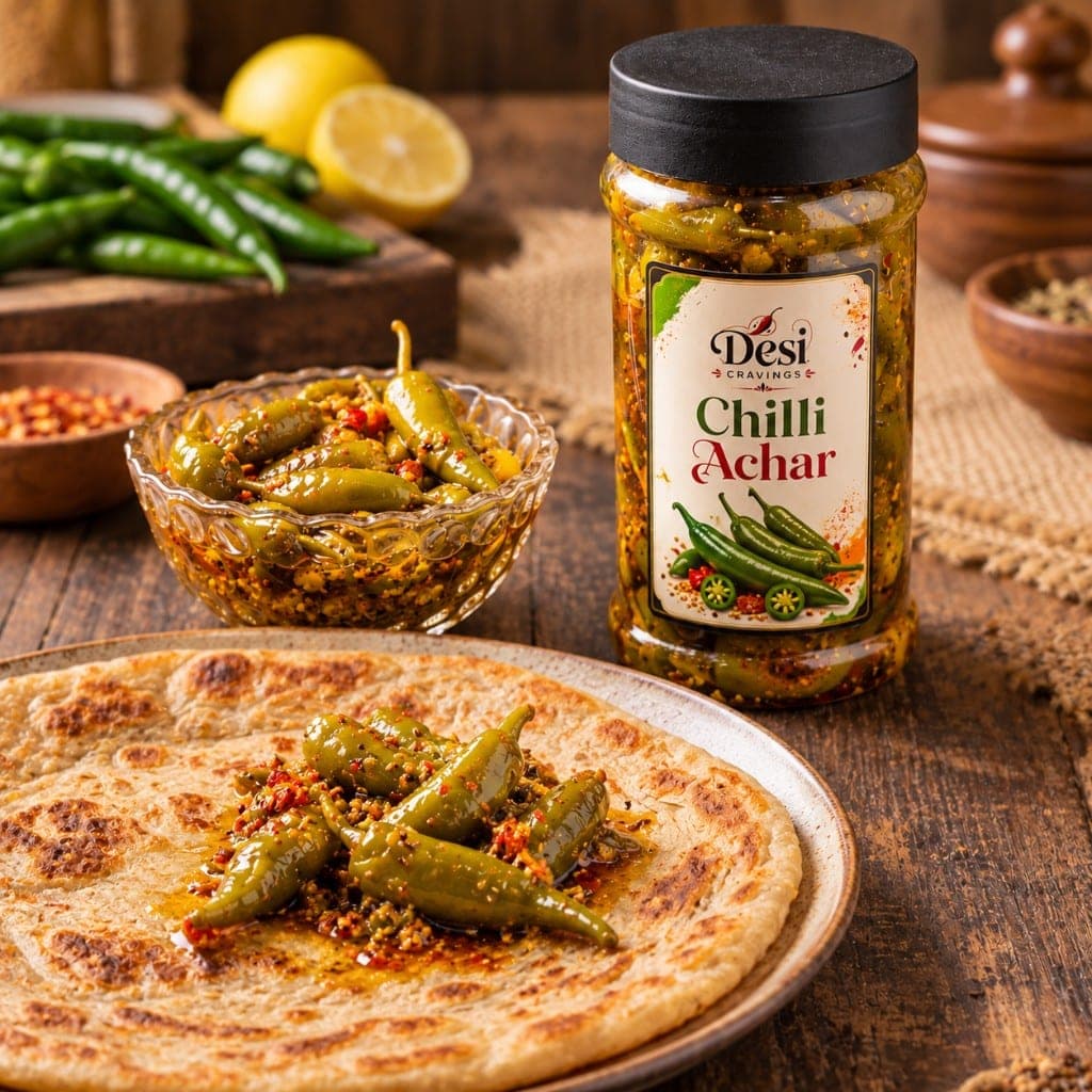 Chilli Lemon Achar homemade by Desi Cravings